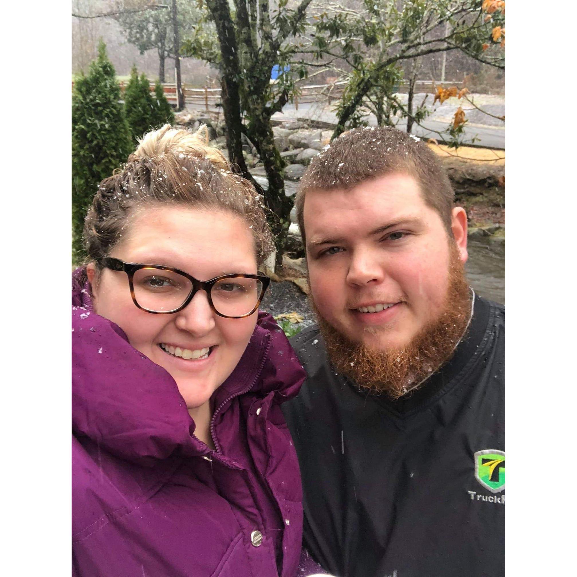 It’s snowing in Gatlinburg!
