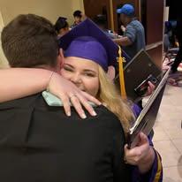 First person to hug me after graduating.
