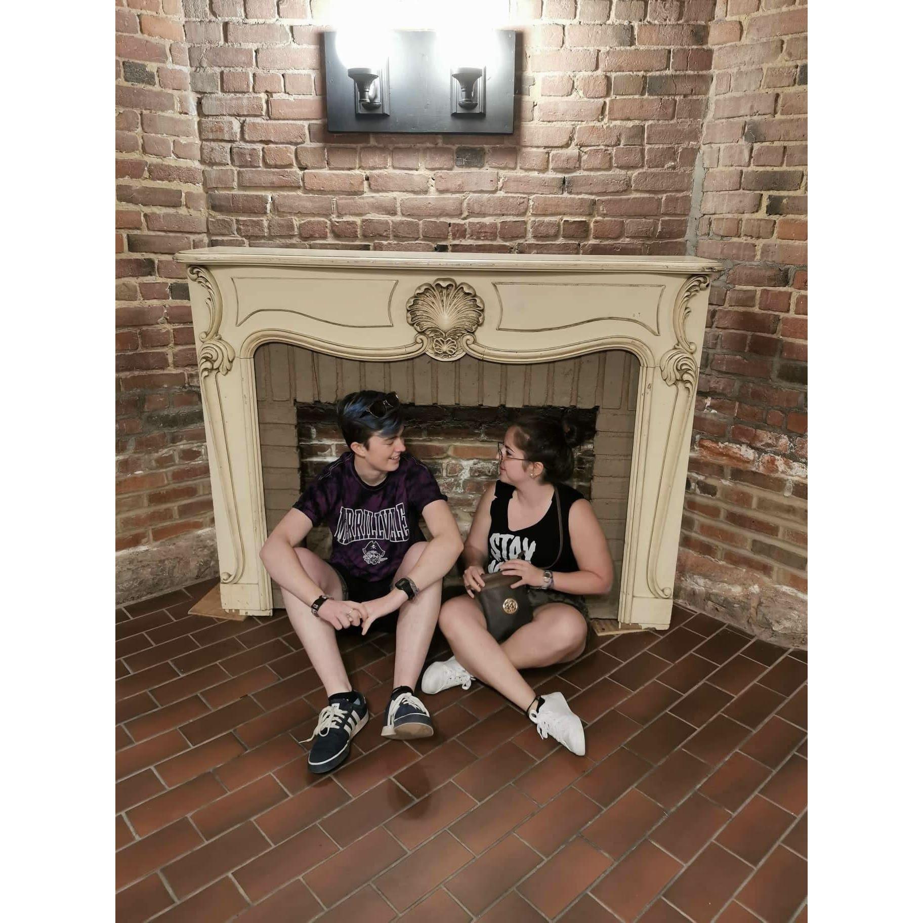 This is one of my favorite photos of us from the early days. Still 'just friends...'