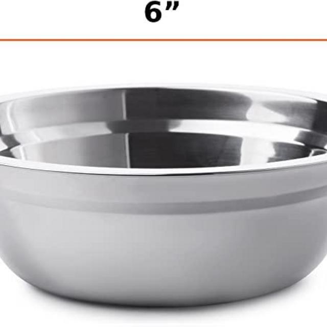 Wealers Stainless Steel Bowl Set - 6 inch Ultra-Portable Dinnerware Round BPA Free Bowls with Mesh Travel Bag for Outdoor Camping | Hiking | Picnic | BBQ | Beach