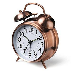 4" Twin Bell Alarm Clock (Bronze)
