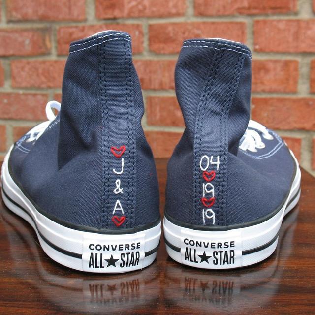 High top Custom Wedding Converse