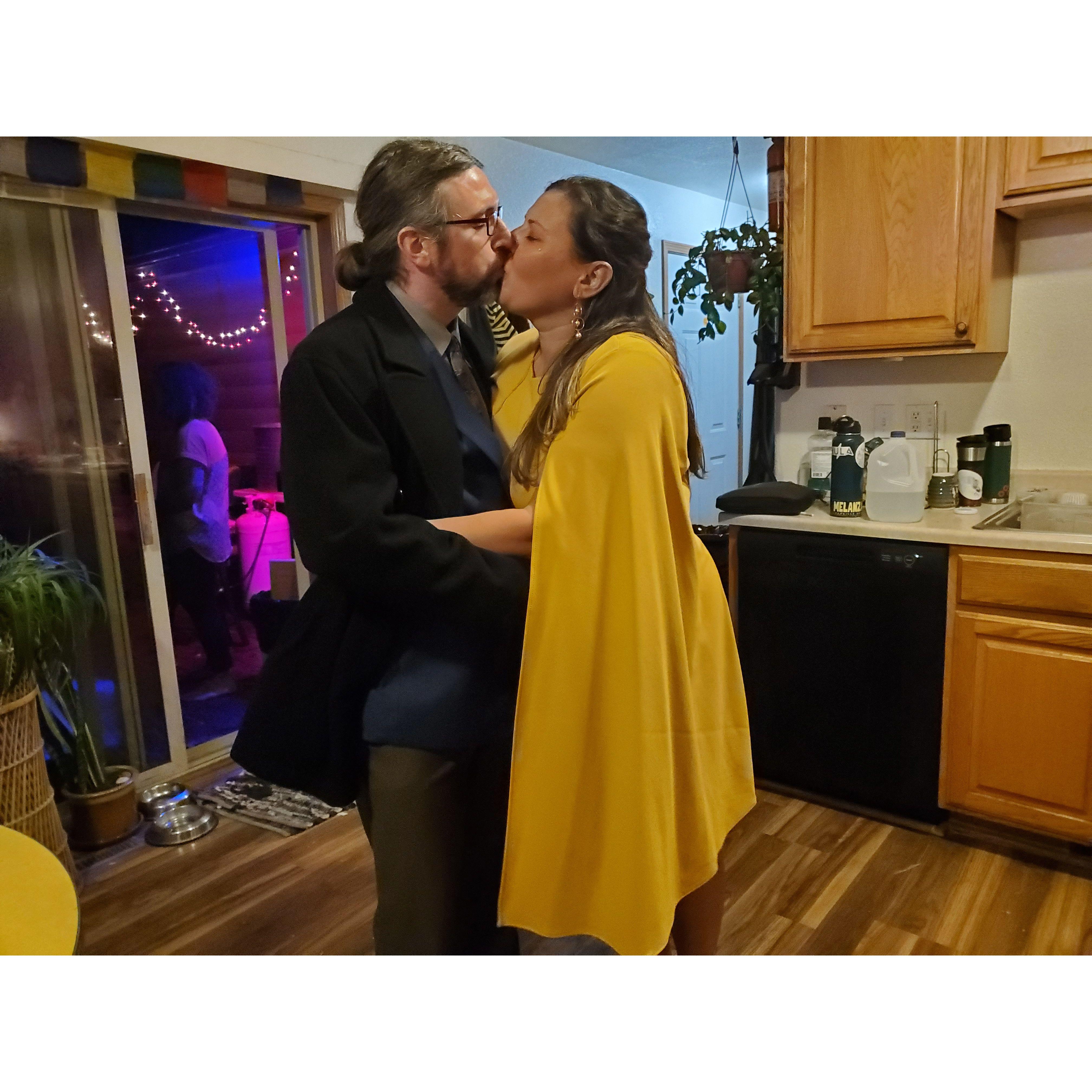 Feeling the love after the wedding reception