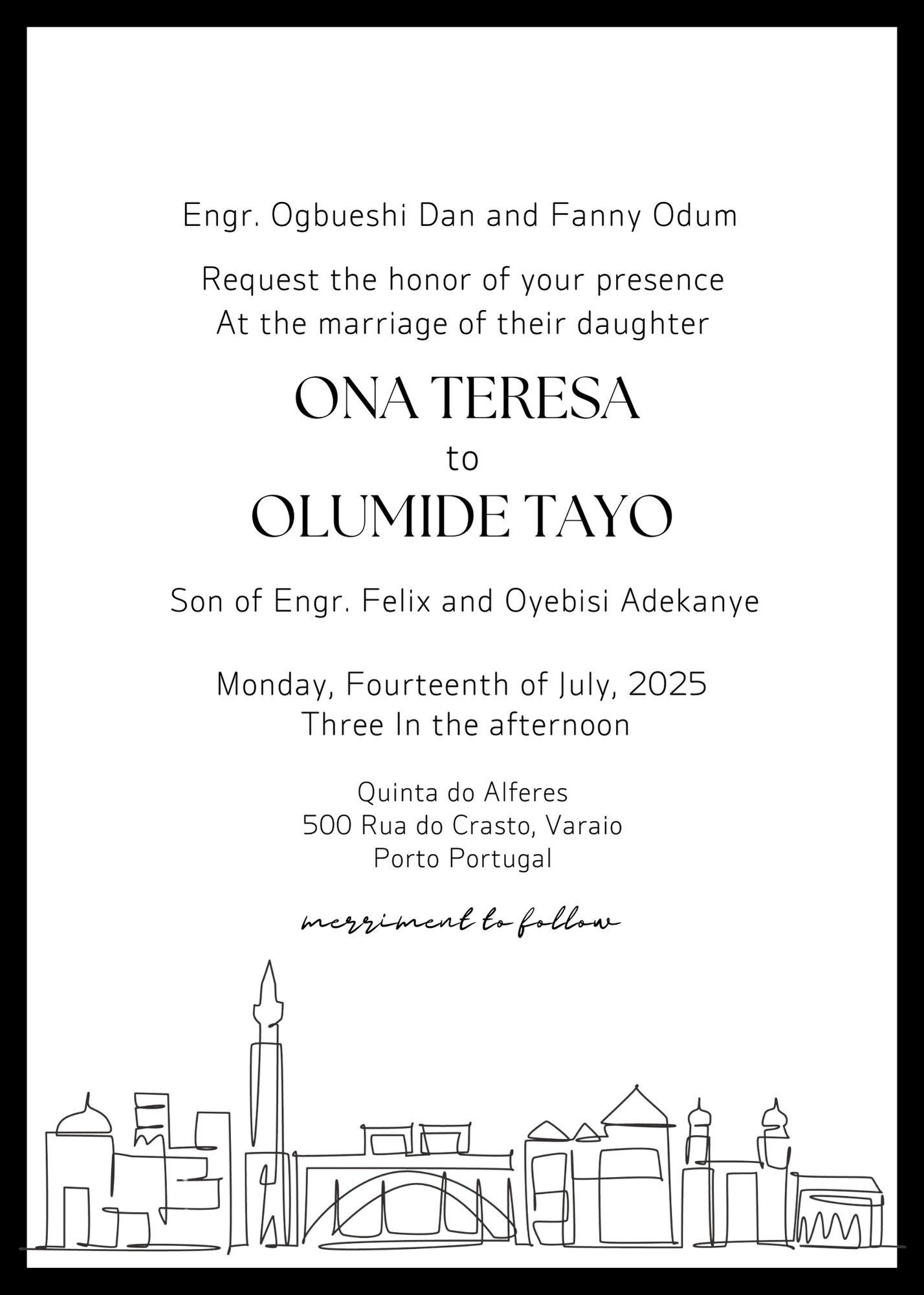 The Wedding Website of Ona O and Olu A