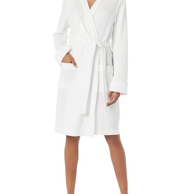 Amazon Essentials Women's Lightweight Waffle Mid-Length Robe