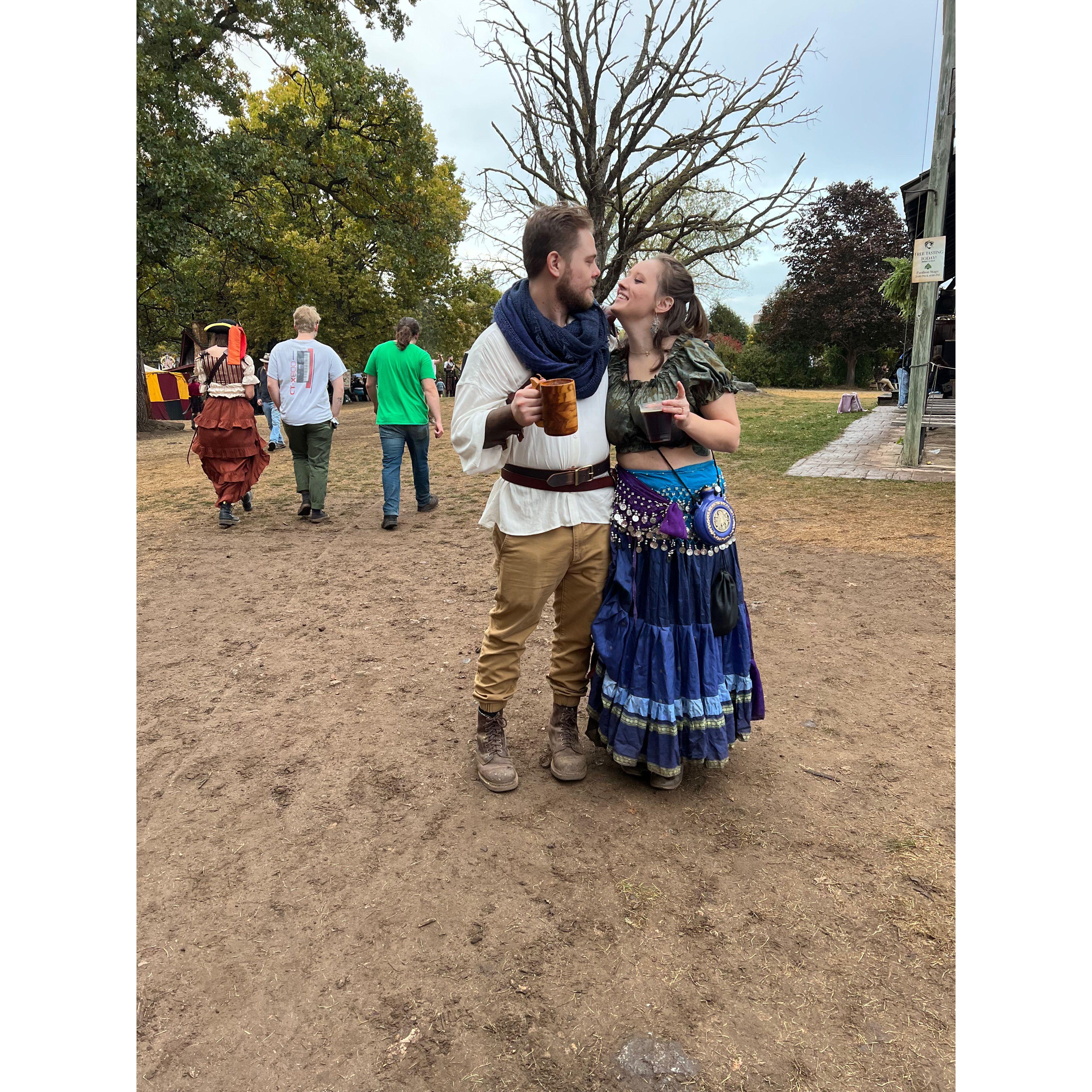 Another photo of us at the Ren Fair; we really enjoyed our time while we were there!
