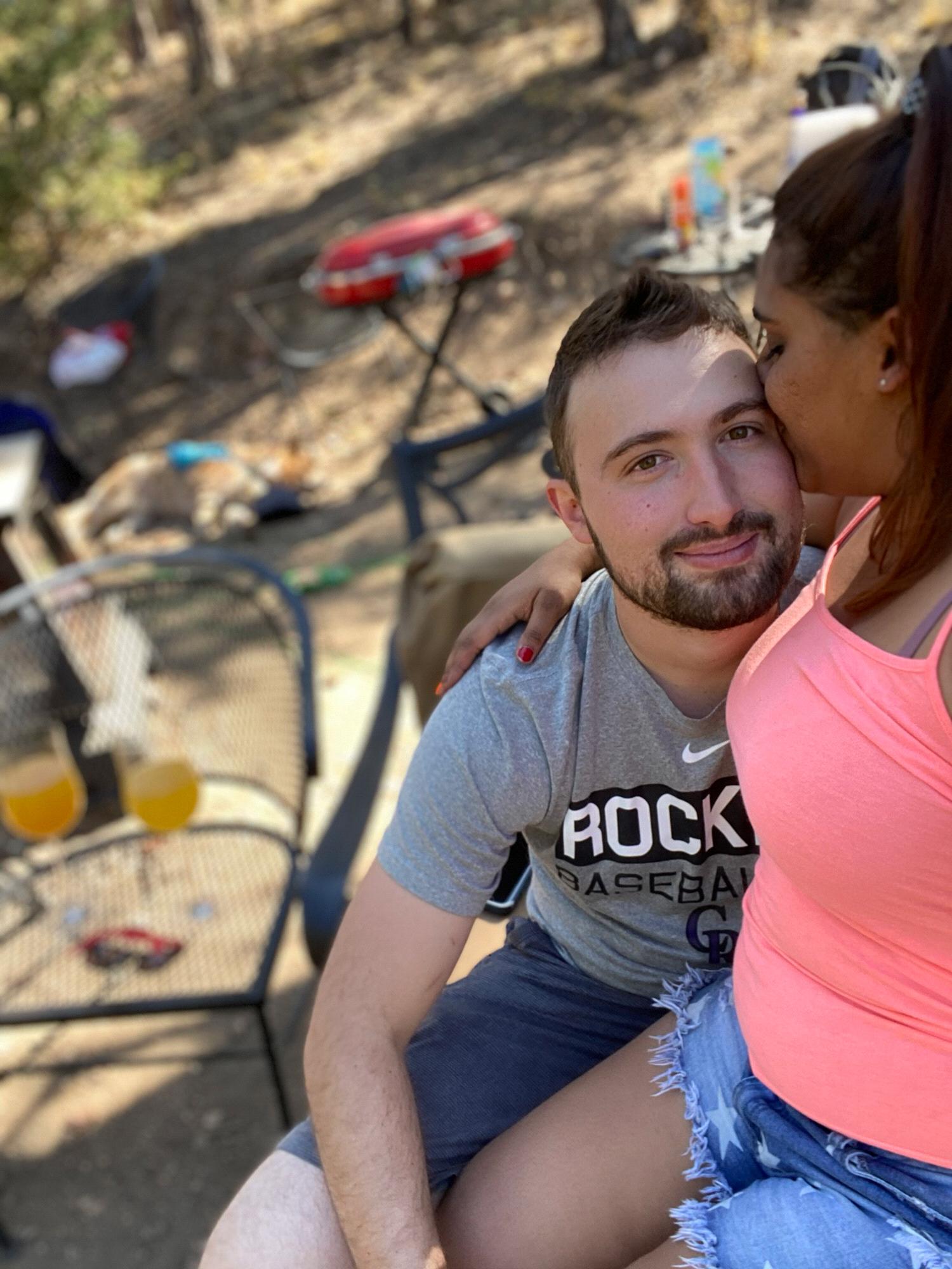 Back to the camp site after he proposed!!!