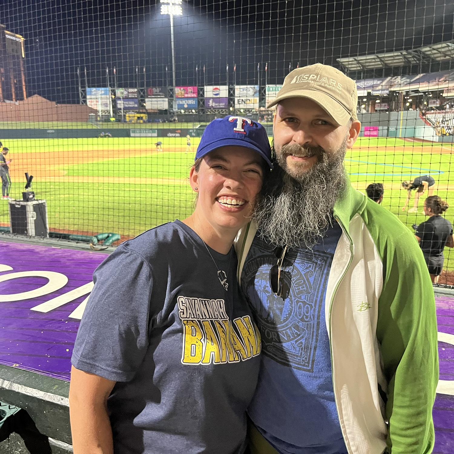 Our first out of town trip together - The Savannah Bananas!