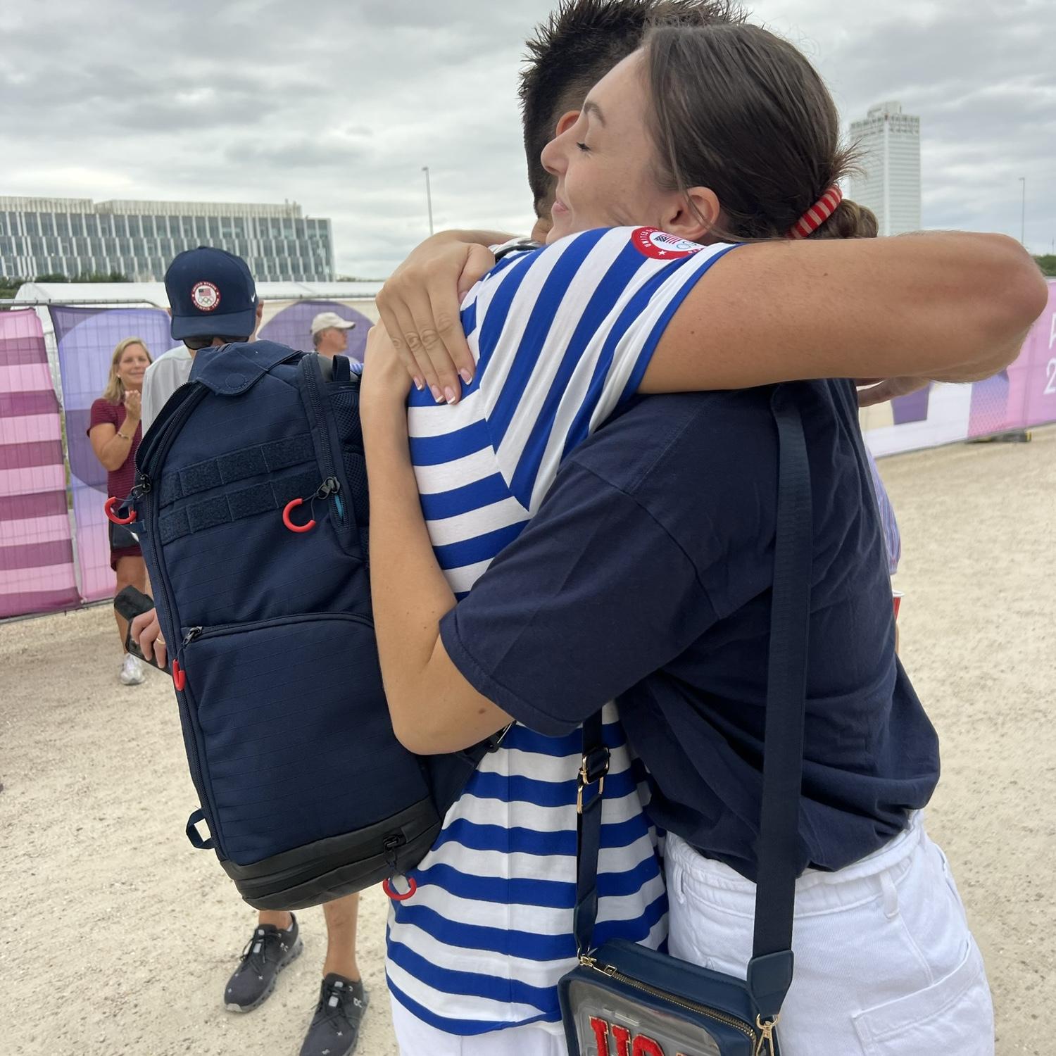 Post game hugs