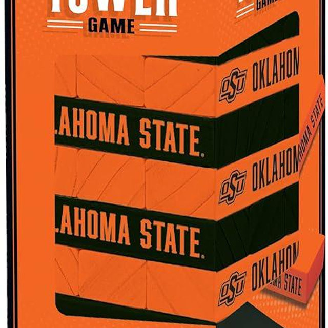 MasterPieces Game Day - NCAA Oklahoma State Cowboys - Officially Licensed Tumble Tower, Real Wood Blocks