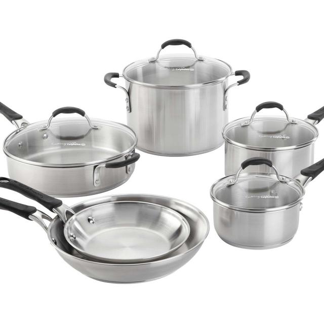 Calphalon 10 Piece Cookware Set, Medium, Stainless Steel