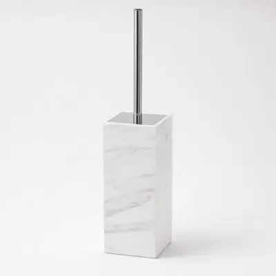 Camarillo Marble Toilet Brush Holder in White