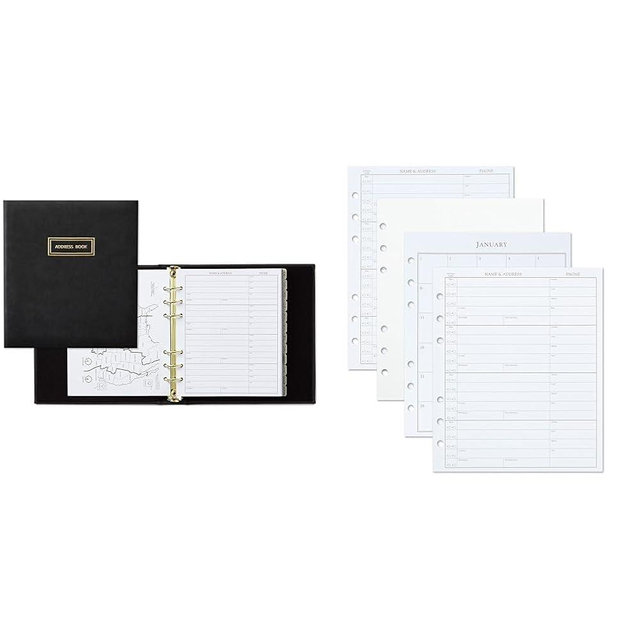 Hallmark Refillable Address Book with 44 Replacement Pages