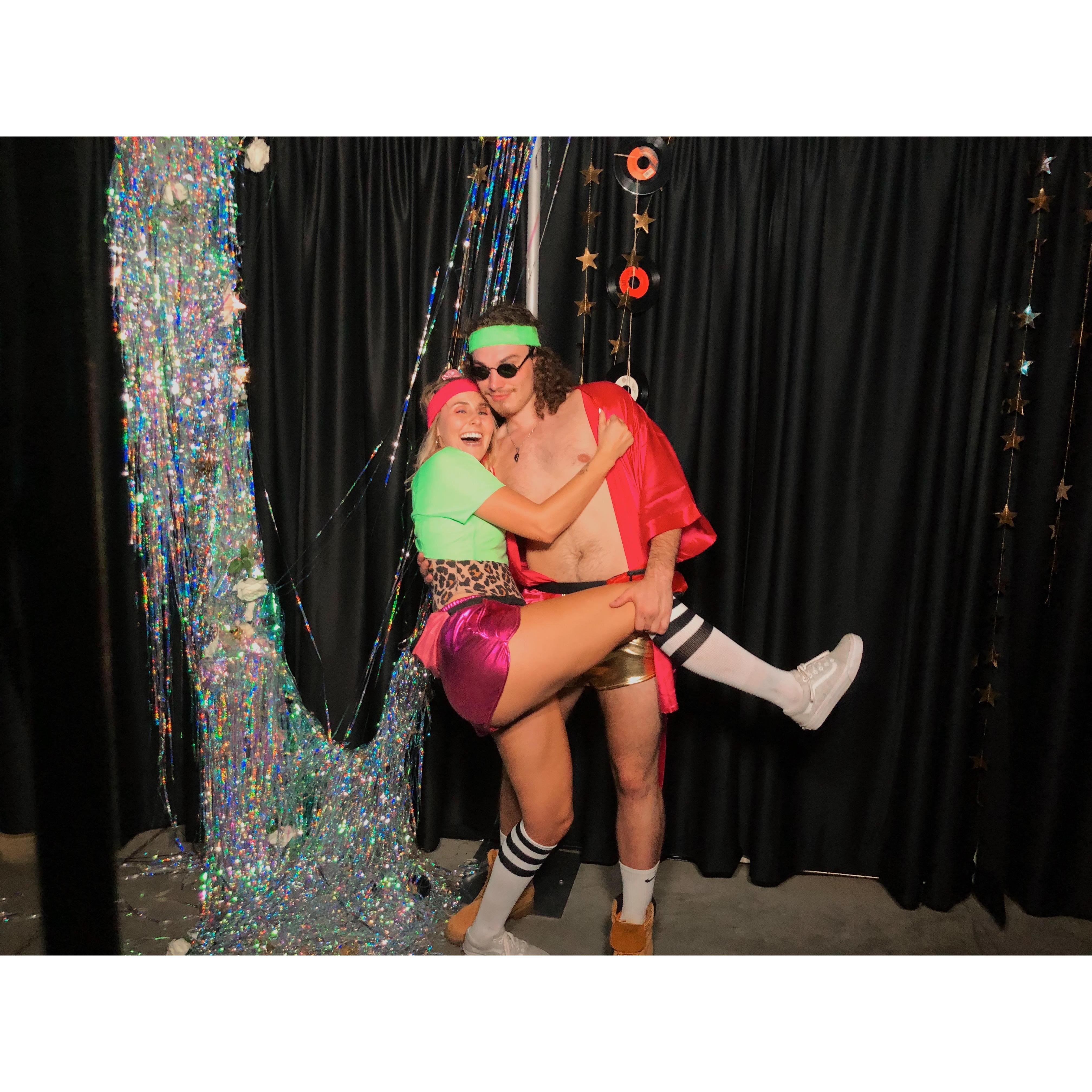 GFU has an 80's themed dance every September to kick off the school year. We weren't really friends at our freshman year 80's dance but a year later we went together!