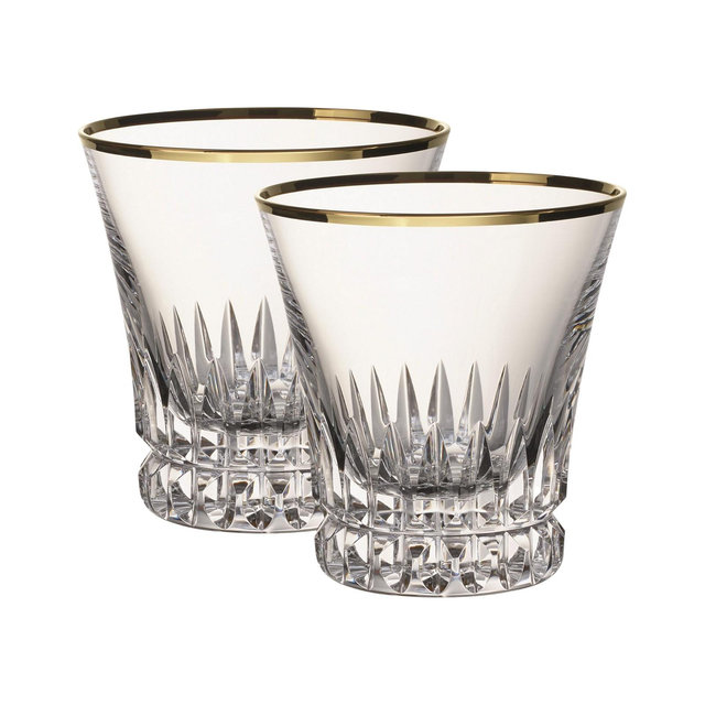 Villeroy & Boch Grand Royal Gold-Tone Old Fashioned Glasses, Pair of 2