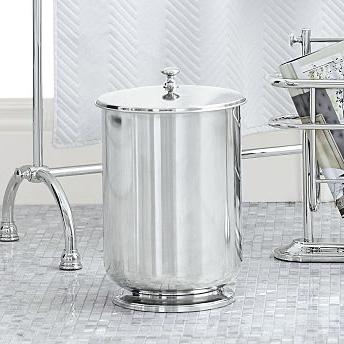 Mercer Polished Nickel Bathroom Trash Can