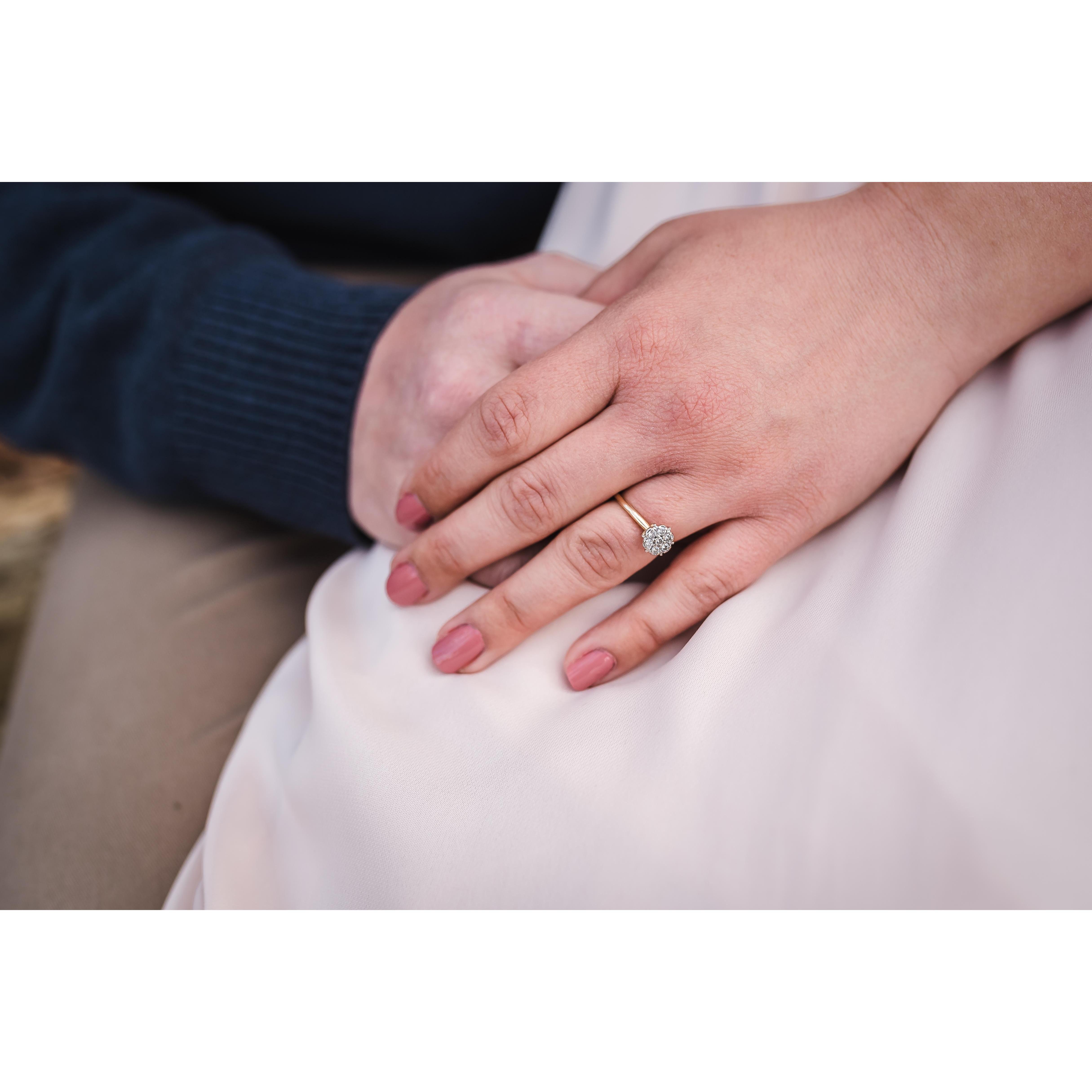 The engagement ring belonged to my late grandmother Gloria Perkins.