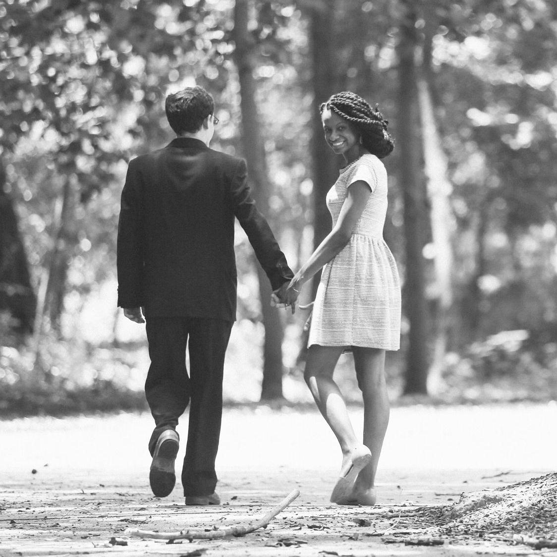 Leaving our engagement photoshoot