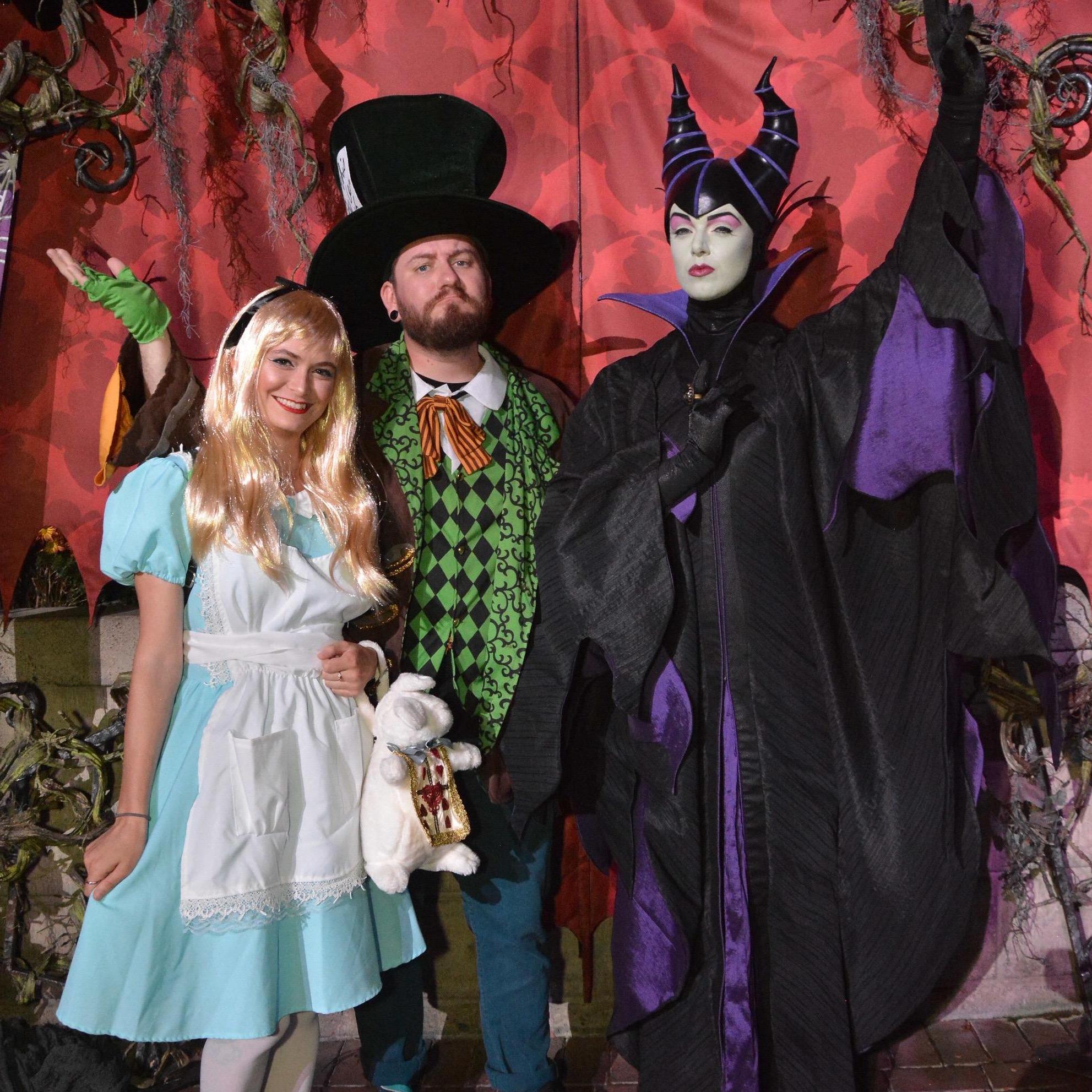 Alice and Mad Hatter for Mickey's Halloween Party.