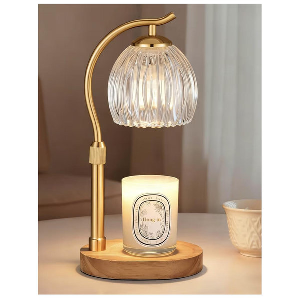 Candle Warmer Lamp with Timer & Dimmer, Adjustable Height Flower Wax Melt Warmer, Cozy Home Decor, House Warming Gifts,Vintage Birthday Gift for Women Mom Her