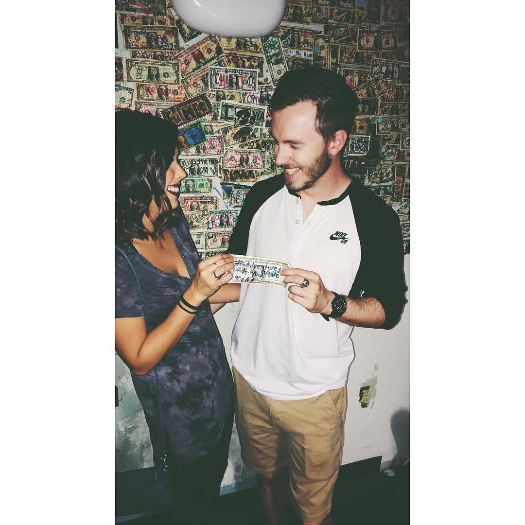 Putting our $1 up at Edna’s in OKC