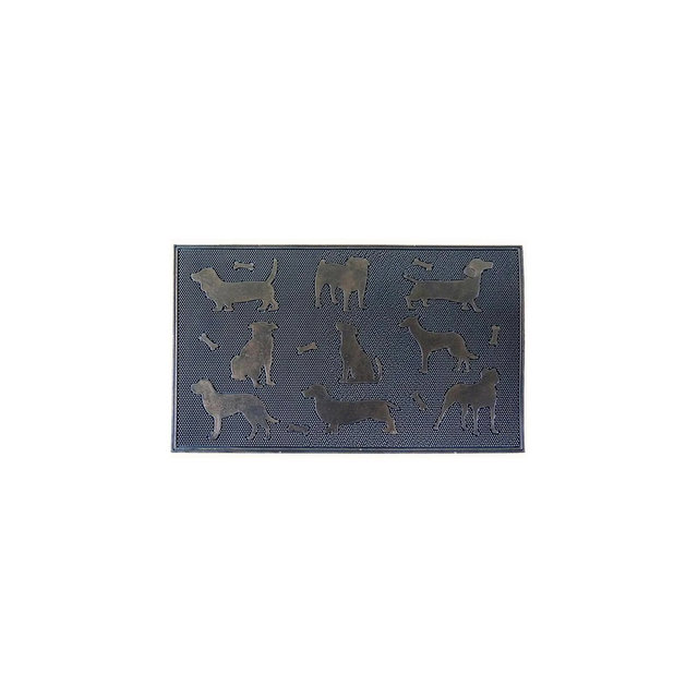 The Lakeside Collection Dog Bone Rubber Doormat