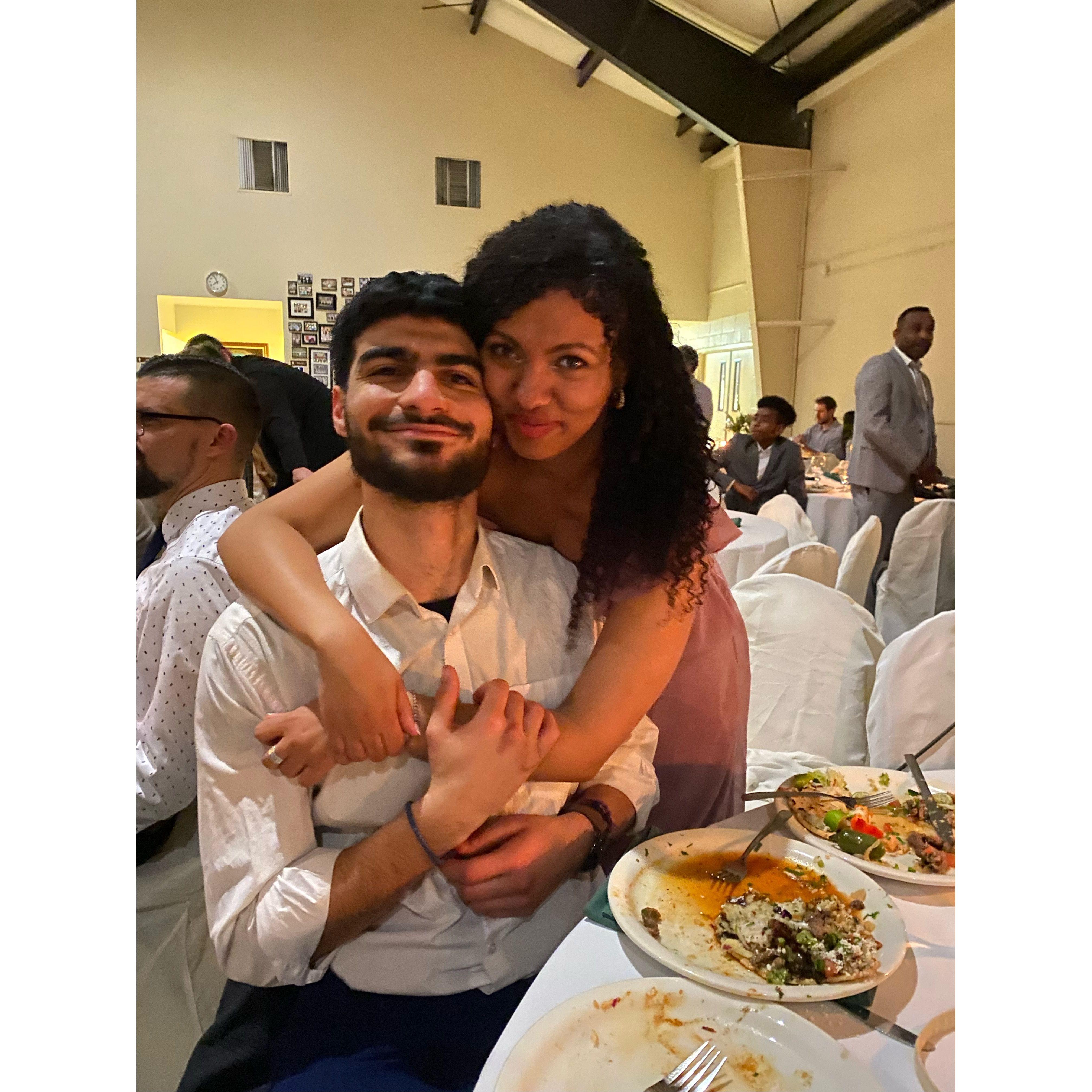 At a dear friend's wedding- little did Ivy know Emmanuel was to propose the next day!