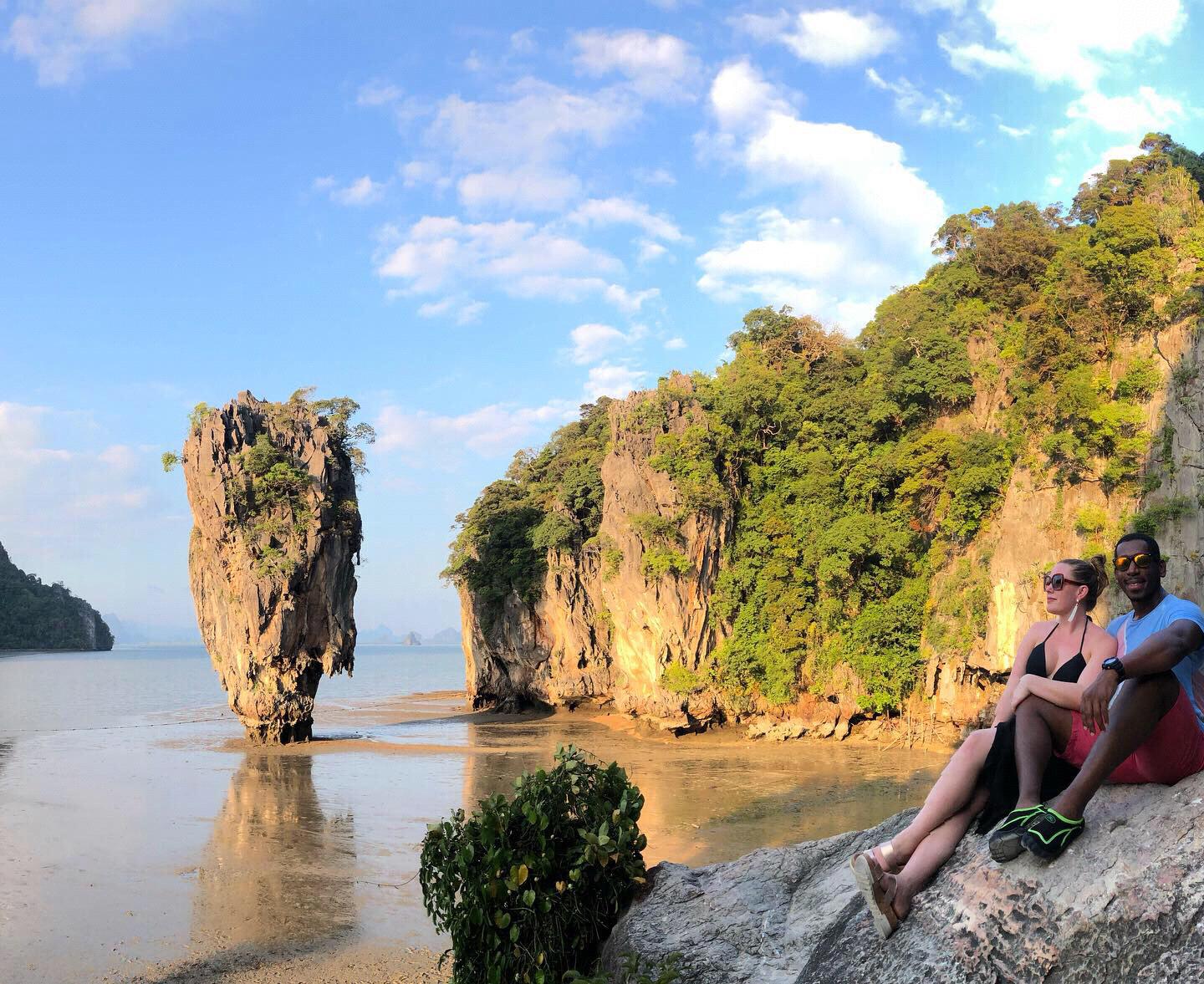 On a secret spy mission at the James Bond Island's in Thailand