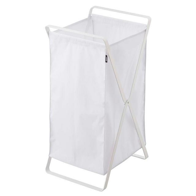 Yamazaki Foldable Laundry Hamper, White