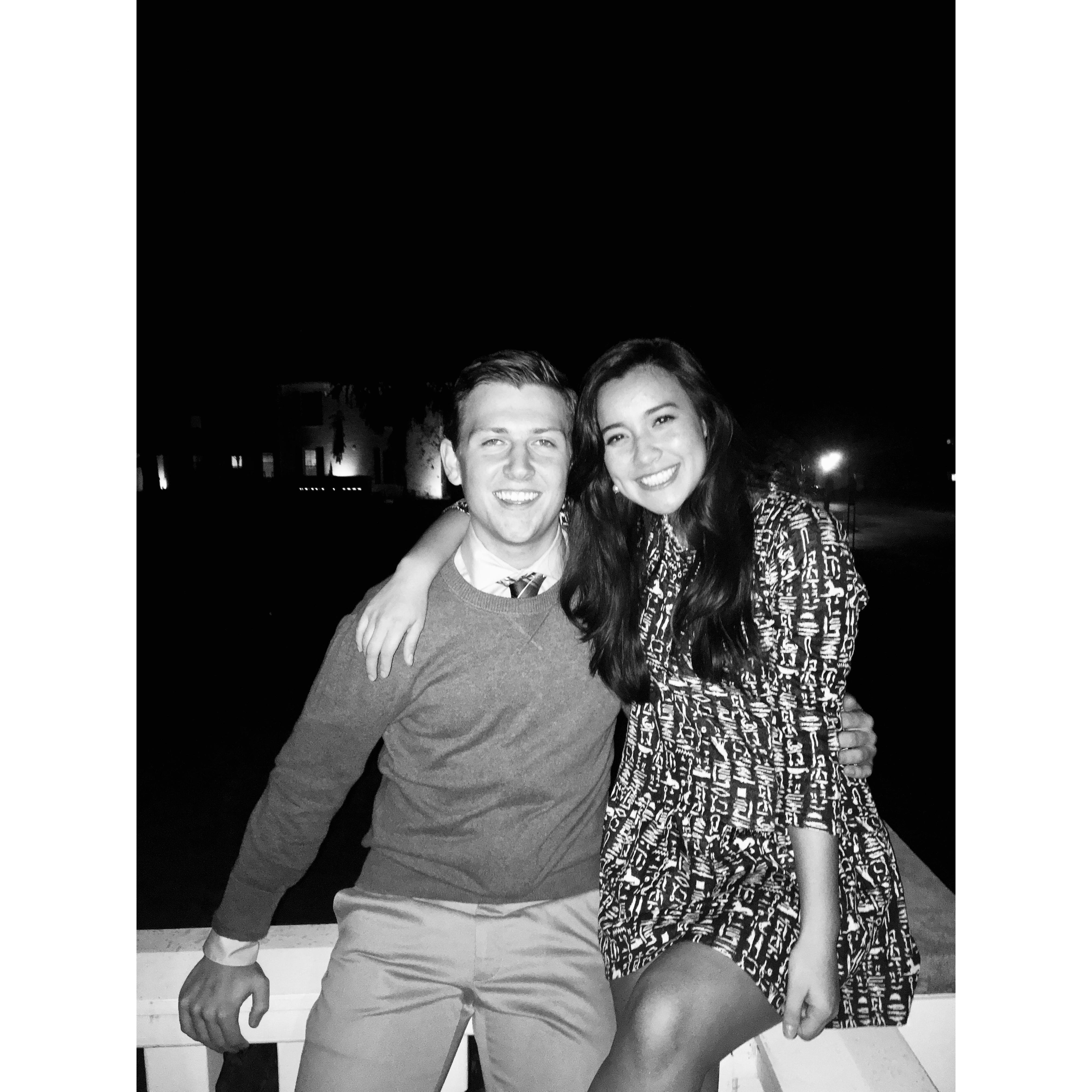 "Our first date party together"