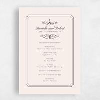 Beige Wedding Program - Malta