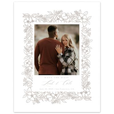 Grey Boho Wedding Digital Save the Date - Mira Photo