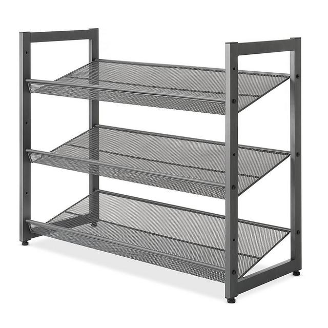 Whitmor Steel Mesh 3-Tier Shoe Rack