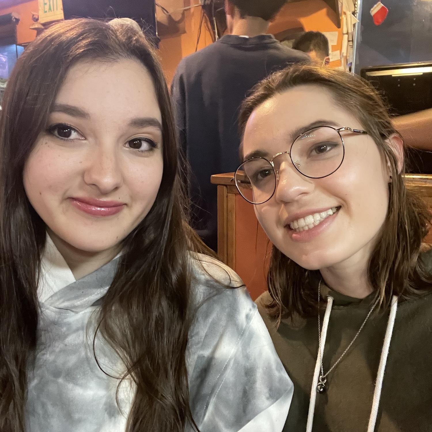 Kylani and Stacy at Korean BBQ