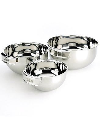 All-Clad Stainless Steel 3 Piece Mixing Bowl Set