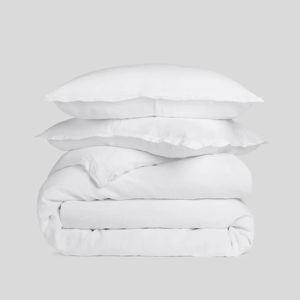 Linen Duvet Cover Set - White King/CalKing