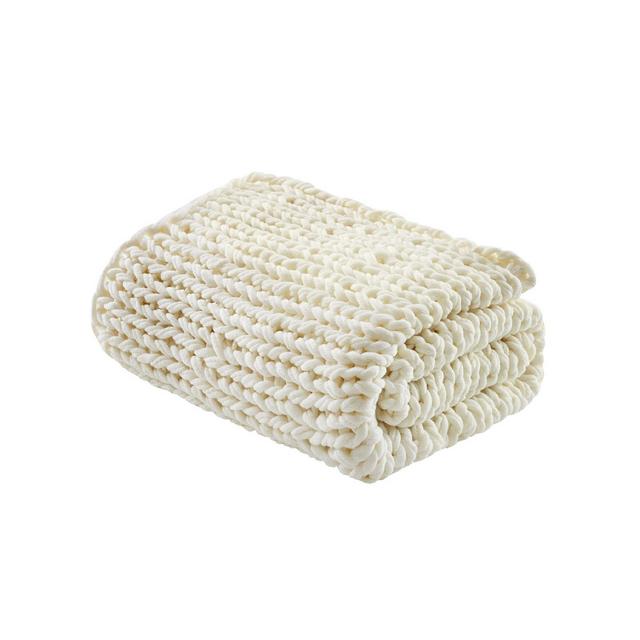 Madison Park Chunky Double Knit 50" x 60" Handmade Throw