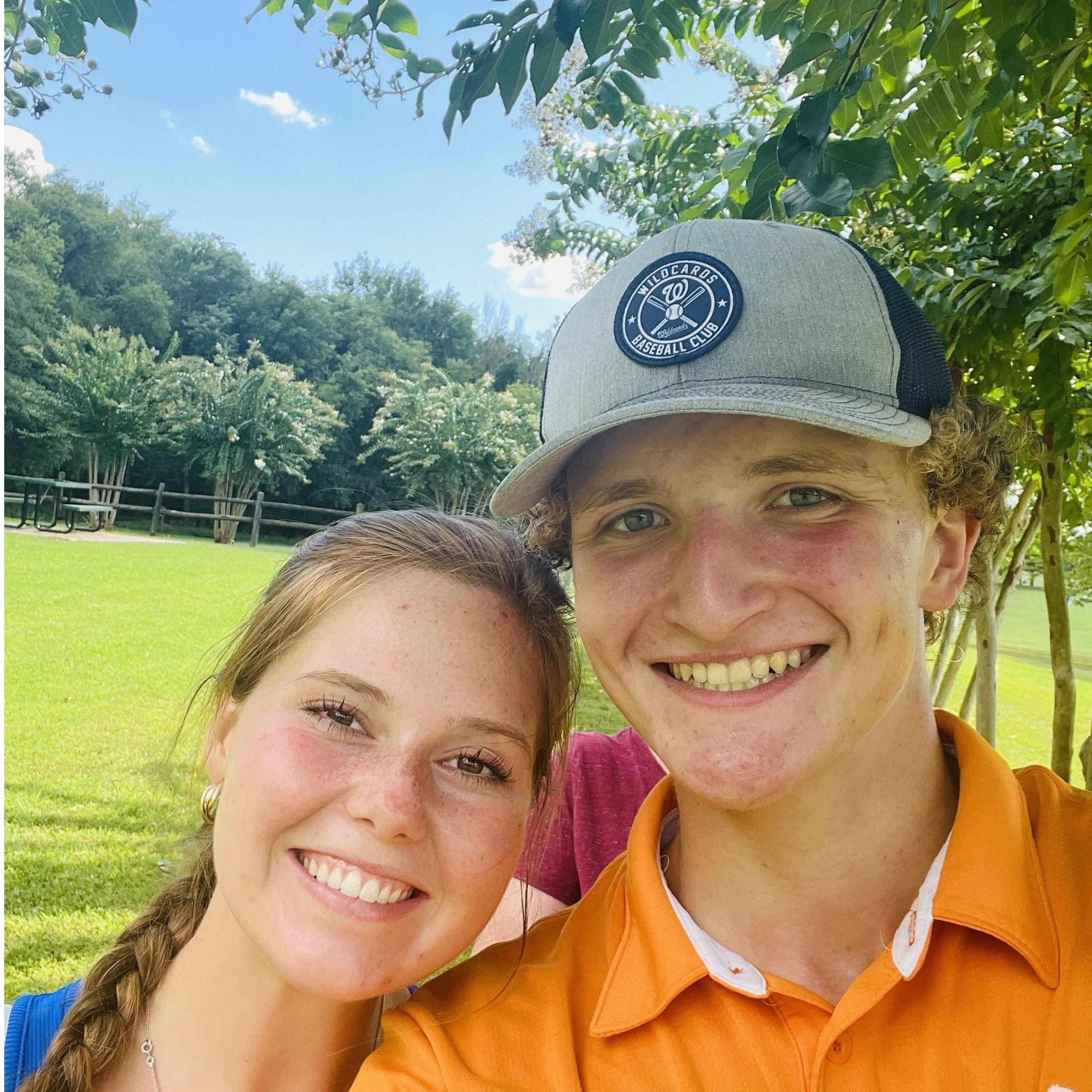 This selfie was at the first disc golf tournament Julia went to!