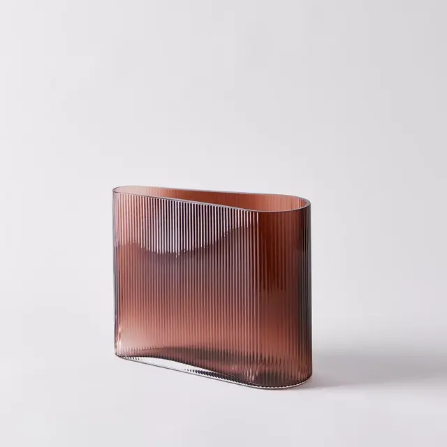 Crystal Ripple Glass Vases