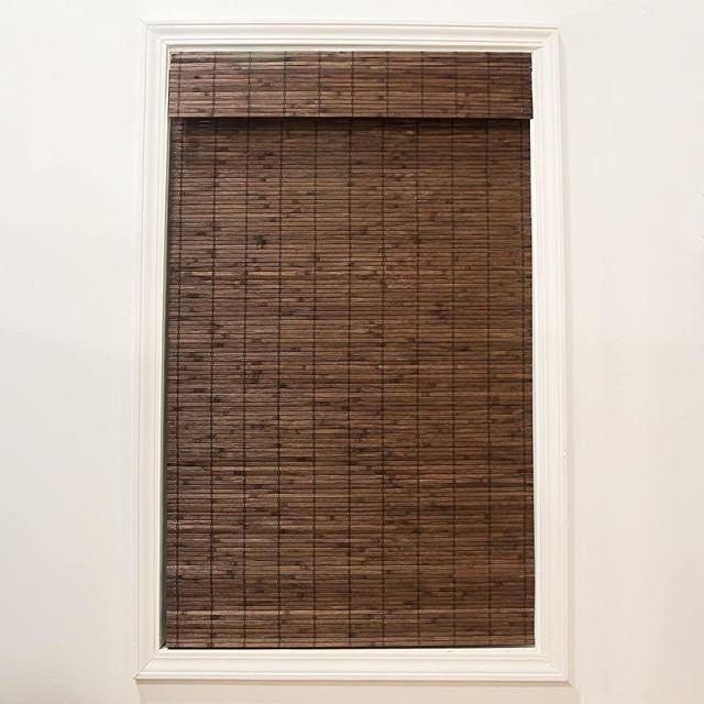 Radiance Cordless Dockside Flatstick Bamboo Roman Shade, 30“ x 64”, Cocoa
