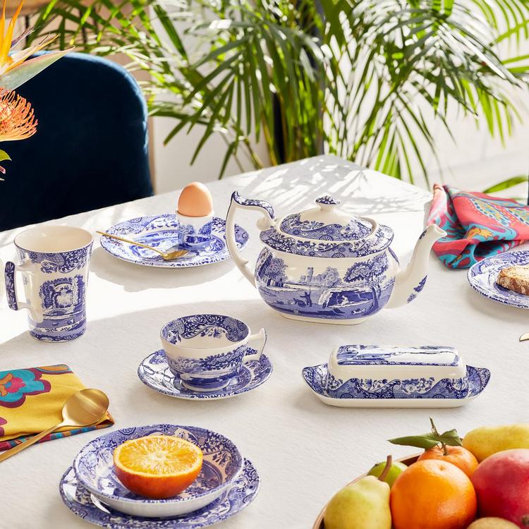 Spode, Blue Italian Teapot | Zola