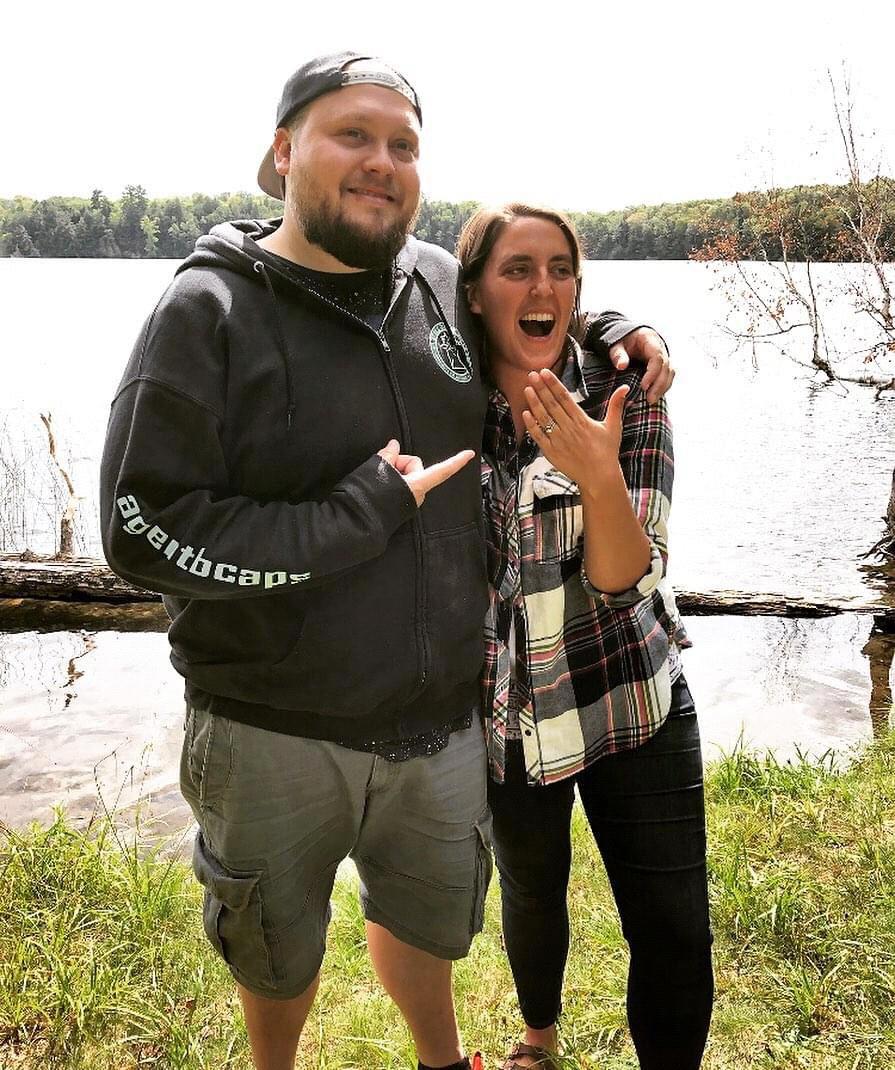 This is where we got engaged! At Pete’s Lake Campground in Upper Michigan. August 29th 2019 😍❤️💕💖💍 👰 🎩 🏕