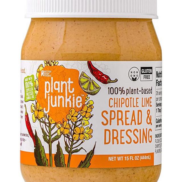 Plant Junkie Vegan Plant-Based Canola Oil Chipotle Lime Spread, 15 Ounce