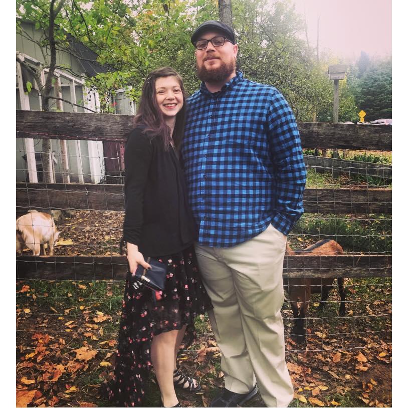 Hanging with the goats at Susie's cousin's wedding