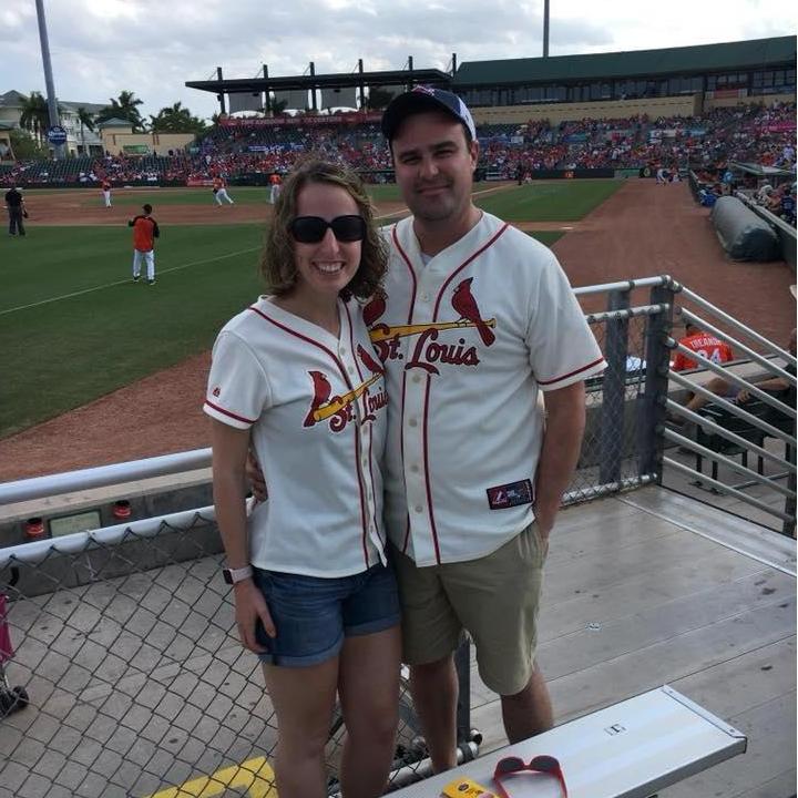 There are about a million photos of us at Cardinals games, but this Spring Training shot is our favorite!