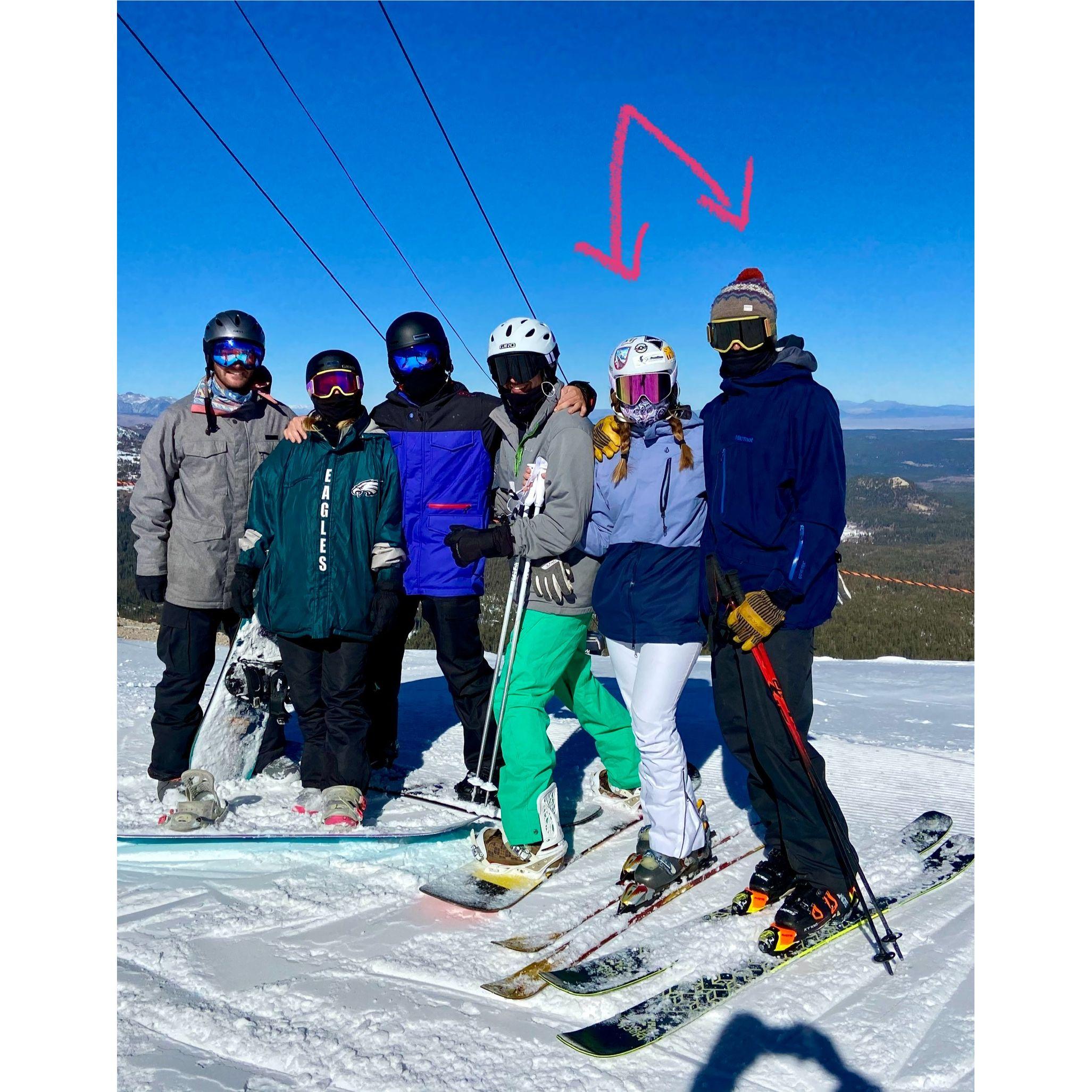 Still just friends, skiing in Mammoth! Winter 2020.