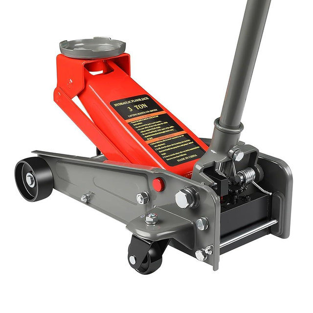 LARBANKE 3 Ton Floor Jack,6600LBS Heavy Duty Hydraulic Jack with Single Piston Pump,Fast Lift Floor Jack with Wheels,Lift Range:5.31''-18.11'',Steel Material,for Home,Garage and Repair Shops,Red