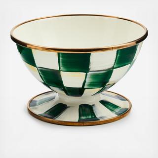 Emerald Check Stainless Steel Ice Cream Dish