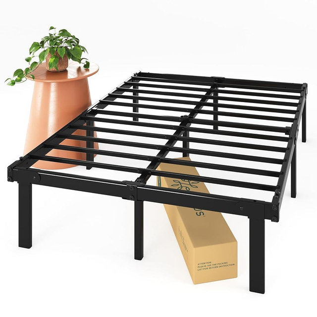 ZINUS Caleb 14 Inch Metal Platform Bed Frame, Foldable Steel Frame, No Box Spring Needed, Easy Assembly, King
