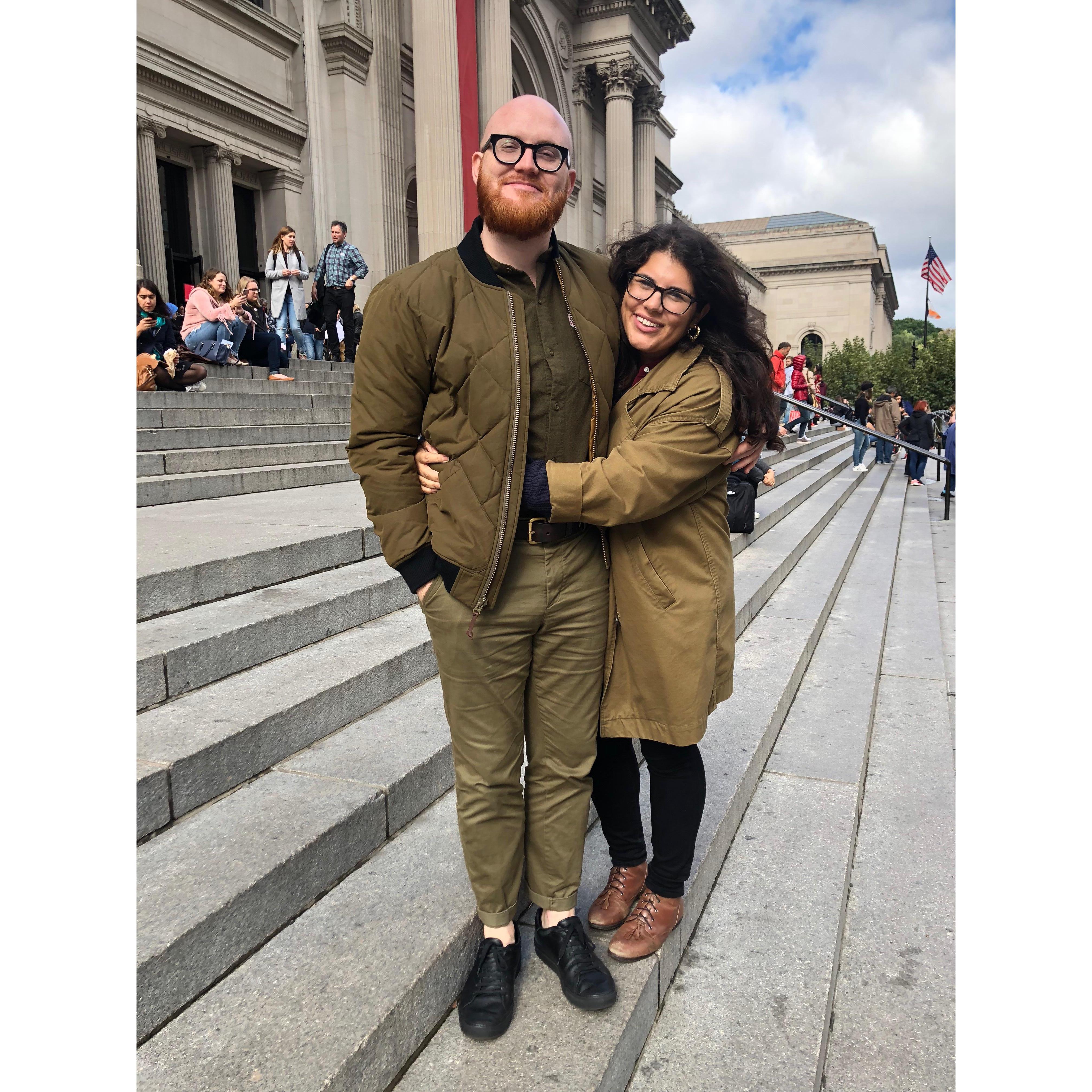 Our first photo together! And not our last time accidentally matching.